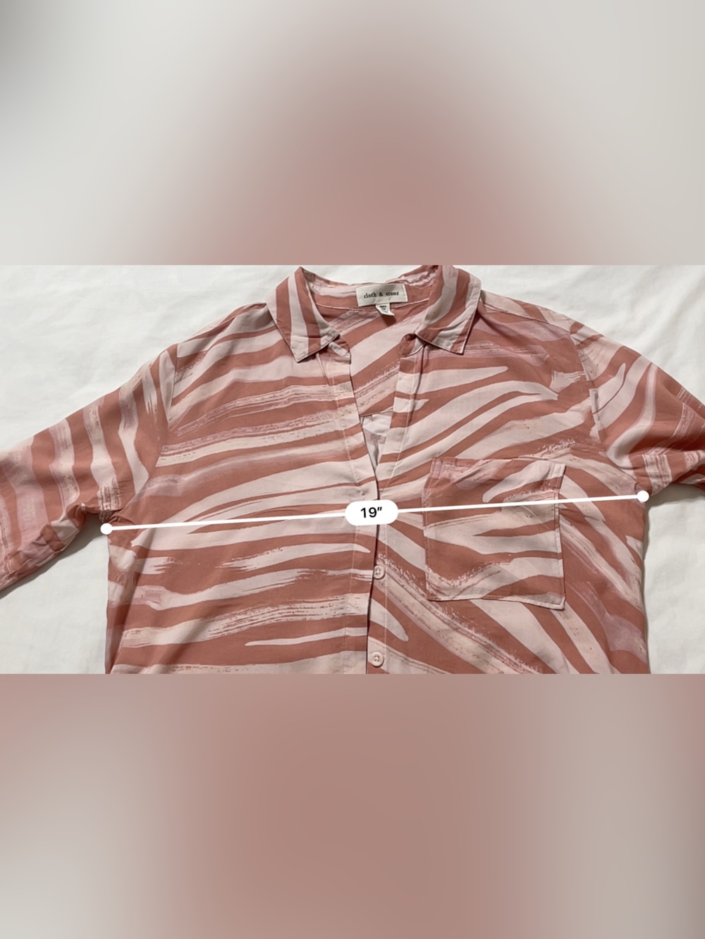 cloth & stone Mauve-Pink Printed Button-Down Shirt - Picture 3 of 6